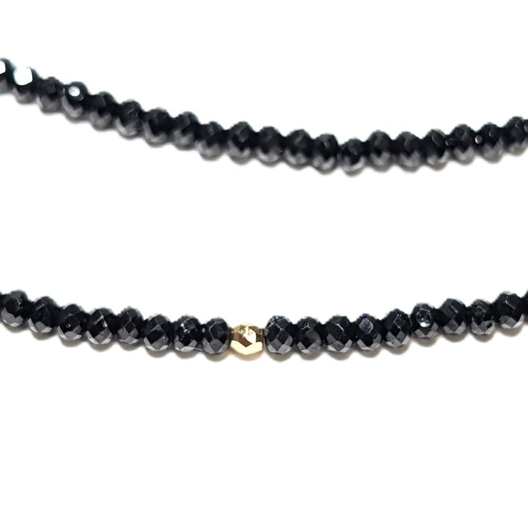 K18ゴールド タイチンルチル ブラックスピネル ネックレス プレゼント ギフト