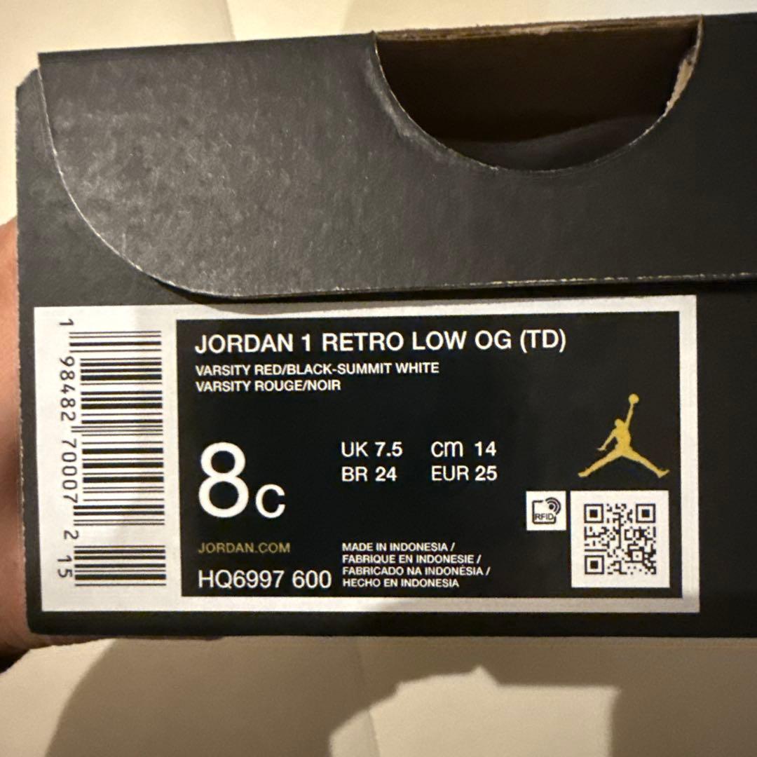 エアジョーダン 1 LOW OG Chicago　【超稀少】14cmシカゴロー