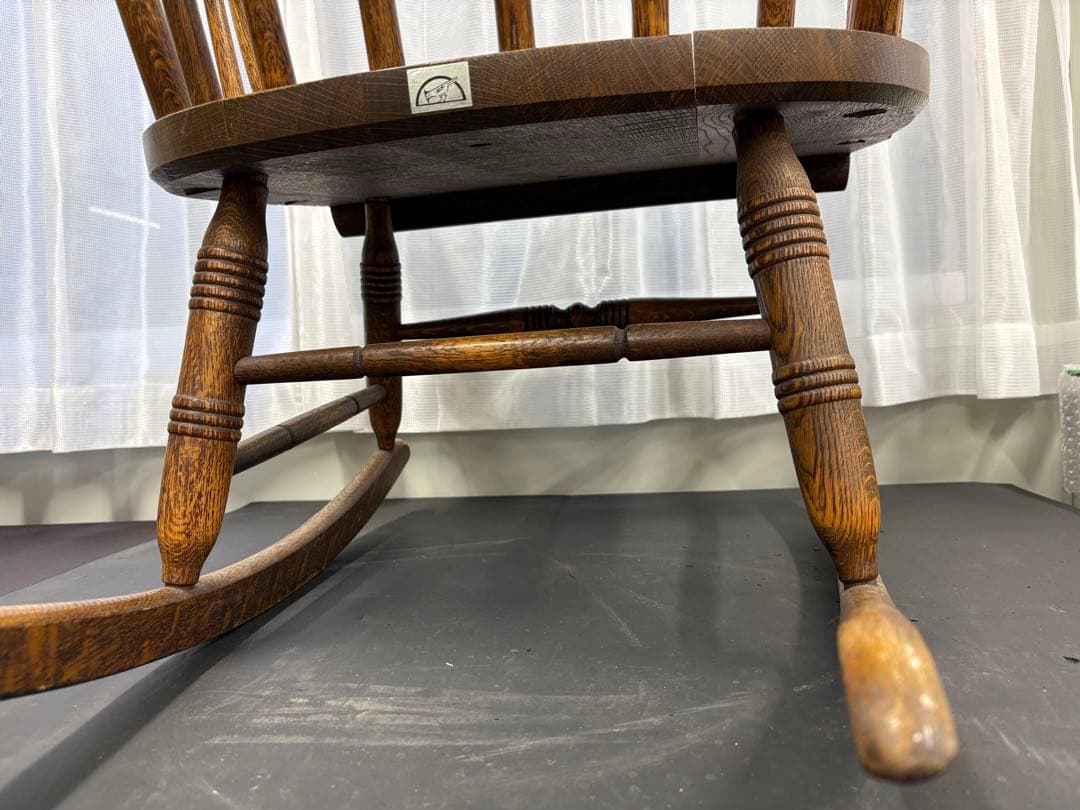 ヴィンテージ ロッキングチェア 飛騨産業 キツツキマーク 旧ロゴ