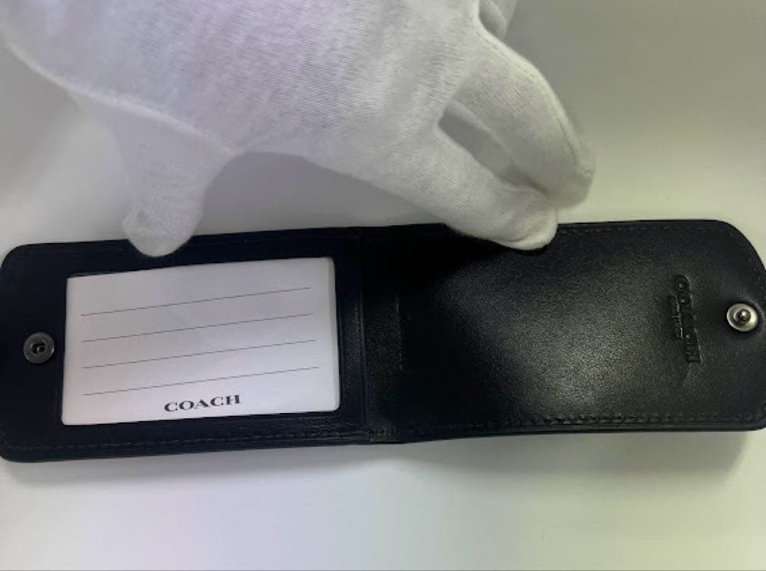 ☆正規品☆コーチ COACH ネームタグ シグネチャー ラゲッジタグ チャコール
