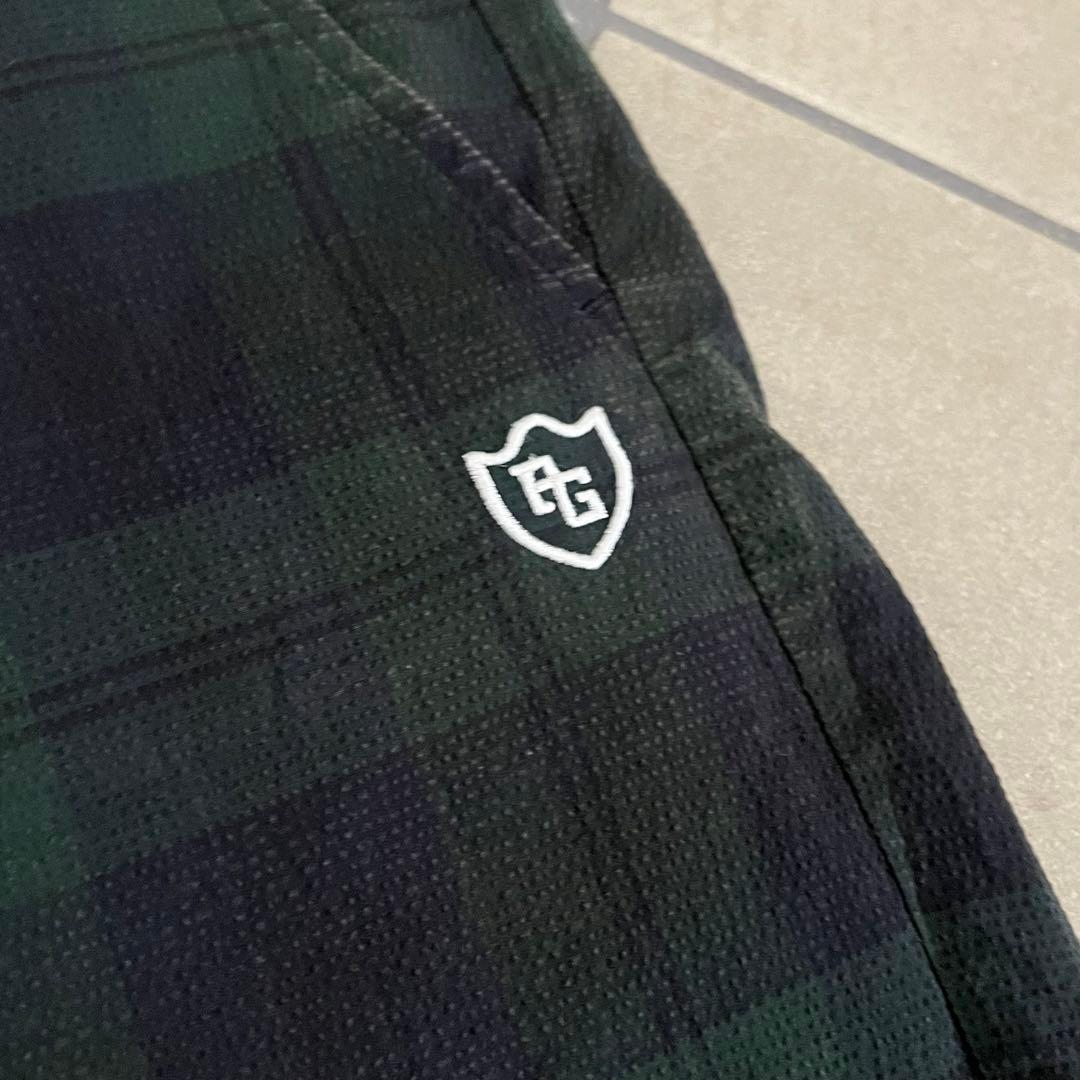 Pearly gates パーリーゲイツ　チェック　ハーフパンツ　メンズ　緑　L