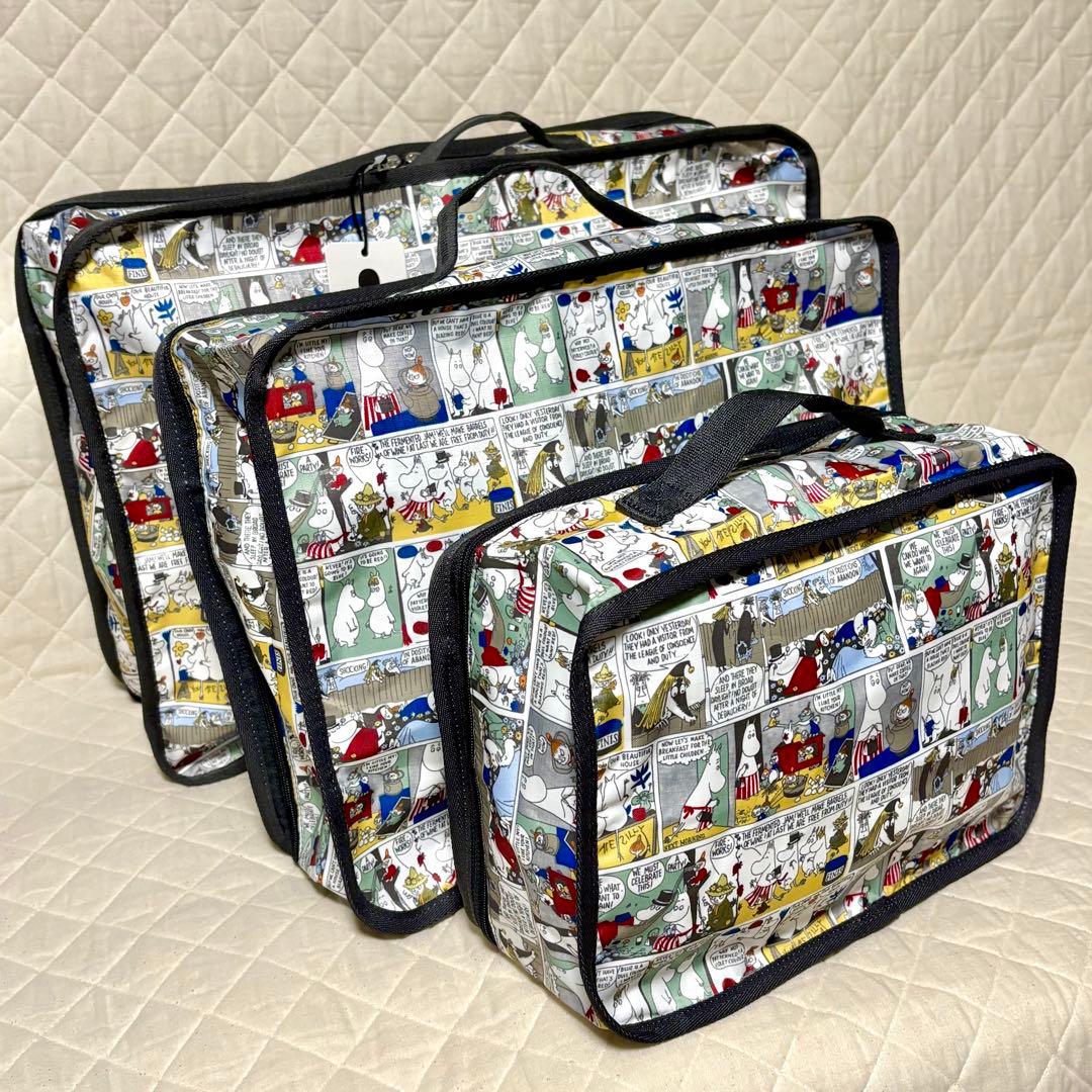 レスポートサック　ムーミンコミックトラベルポーチ 3点セット　パッキング