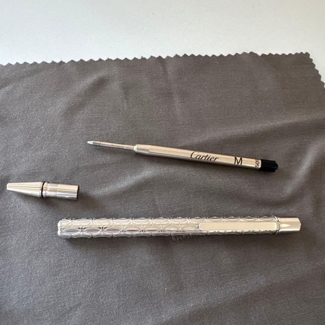 美品⭐️Cartier ボールペン サントスCドゥ　シルバーカラー