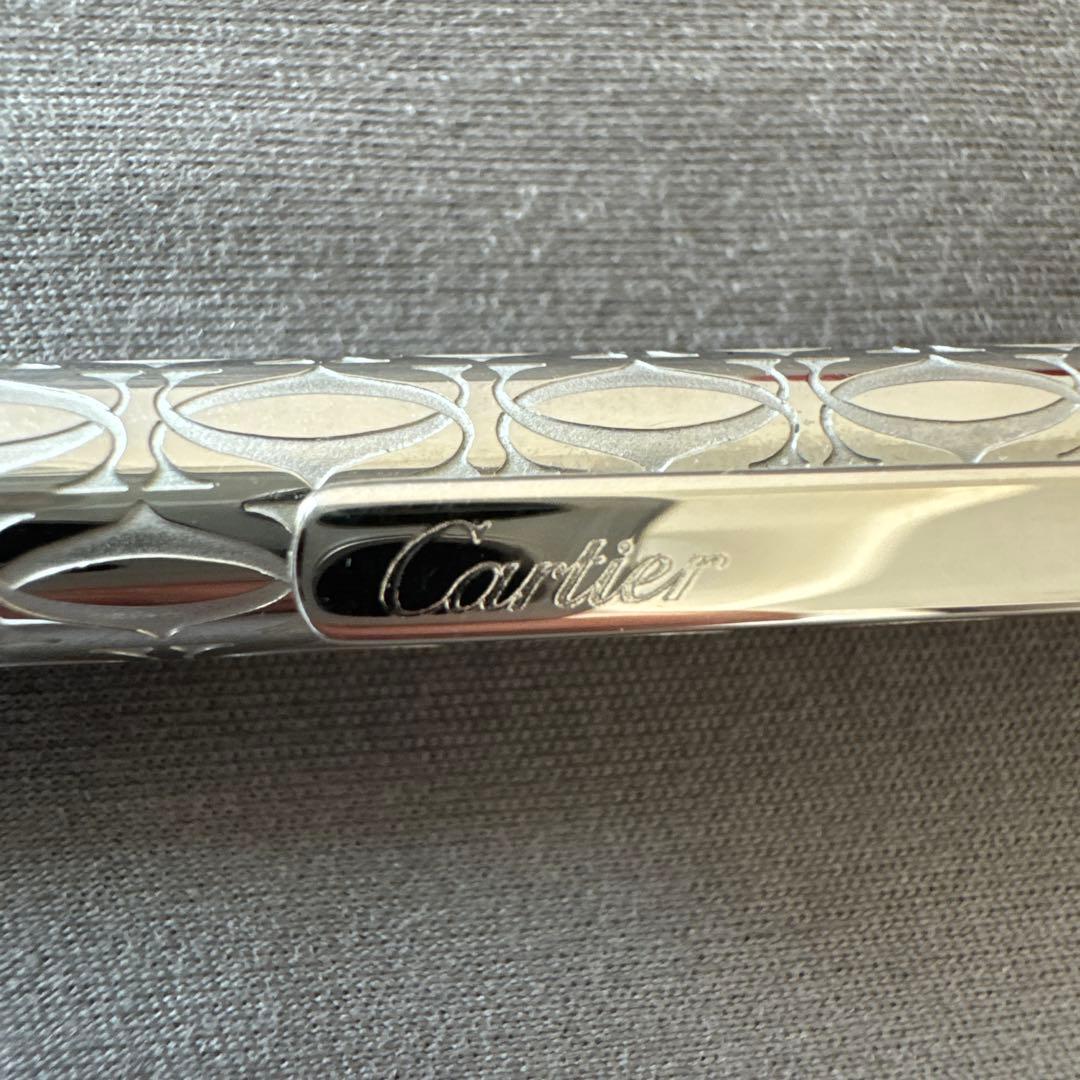 美品⭐️Cartier ボールペン サントスCドゥ　シルバーカラー