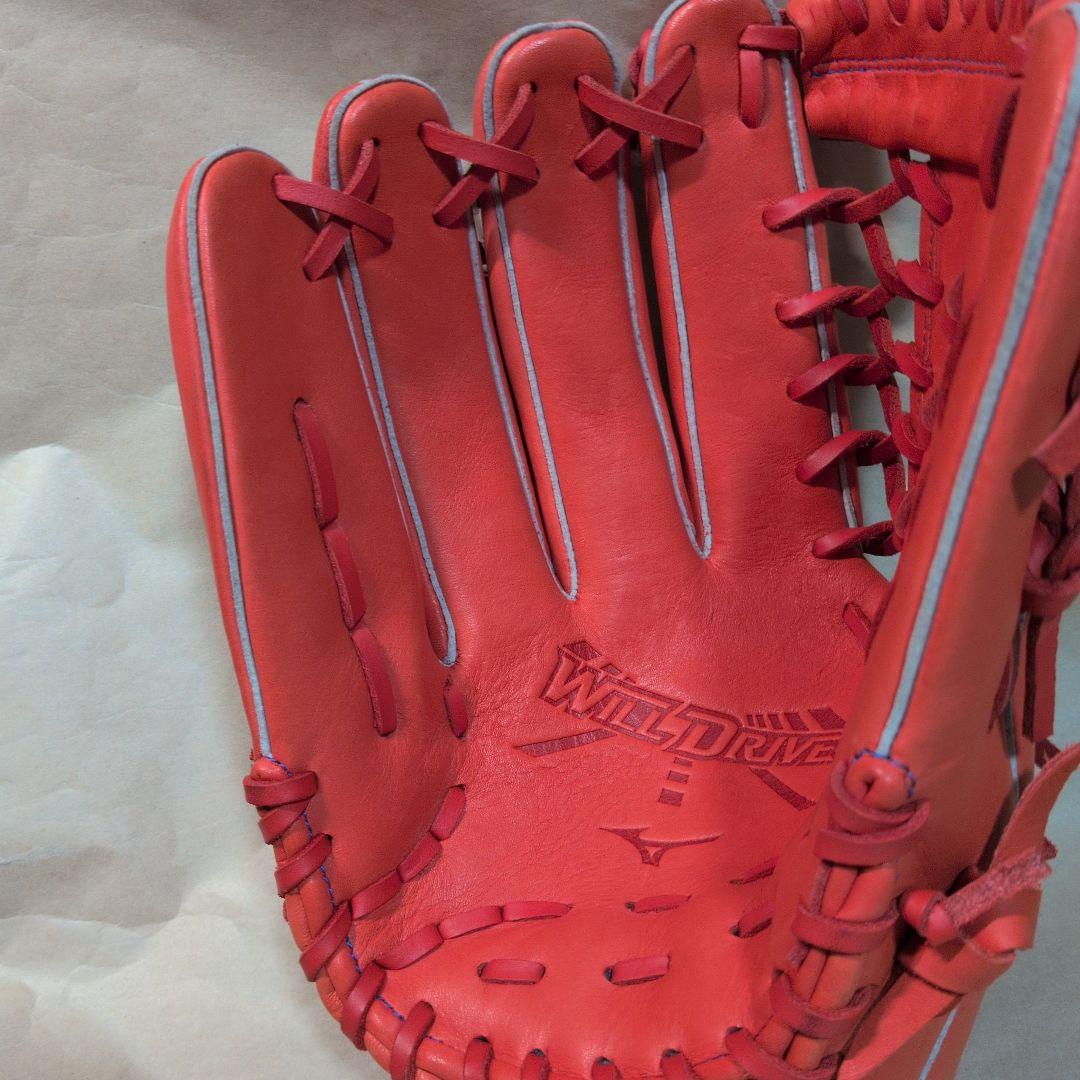 Mizuno:左投げ:軟式グローブ:スプレンディッドオレンジ:サイズ14:外野手