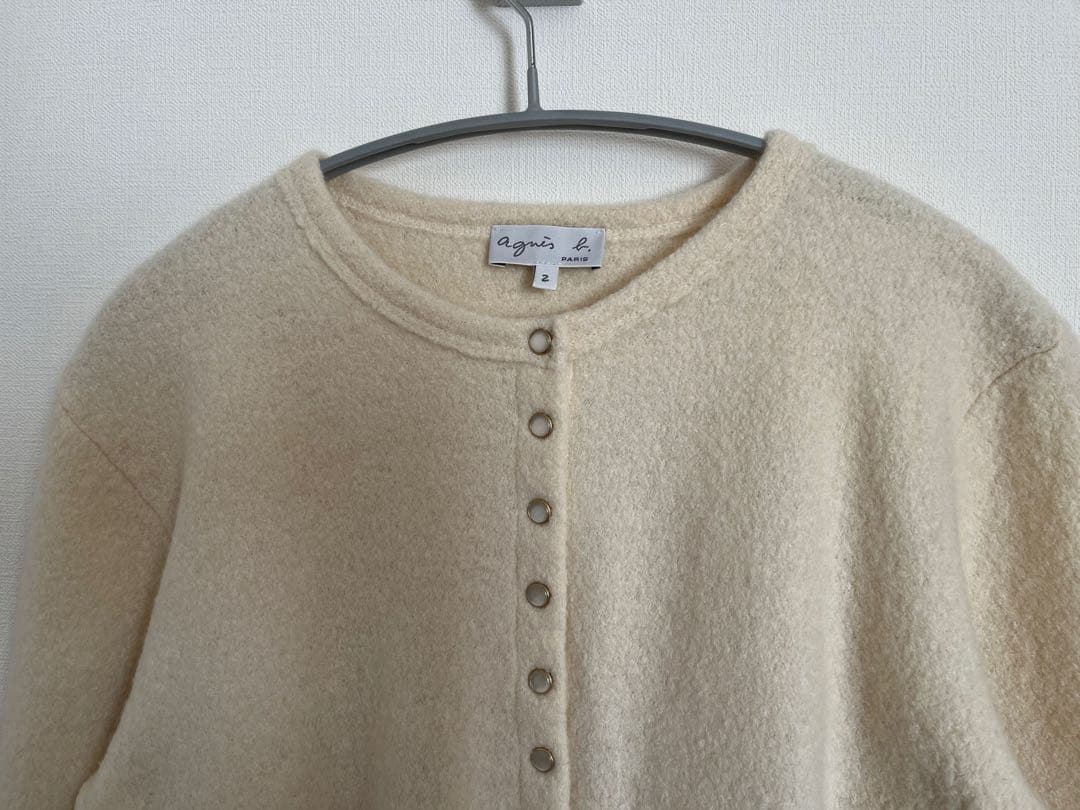 Agnès B. カーディガンプレッション　ウール100%