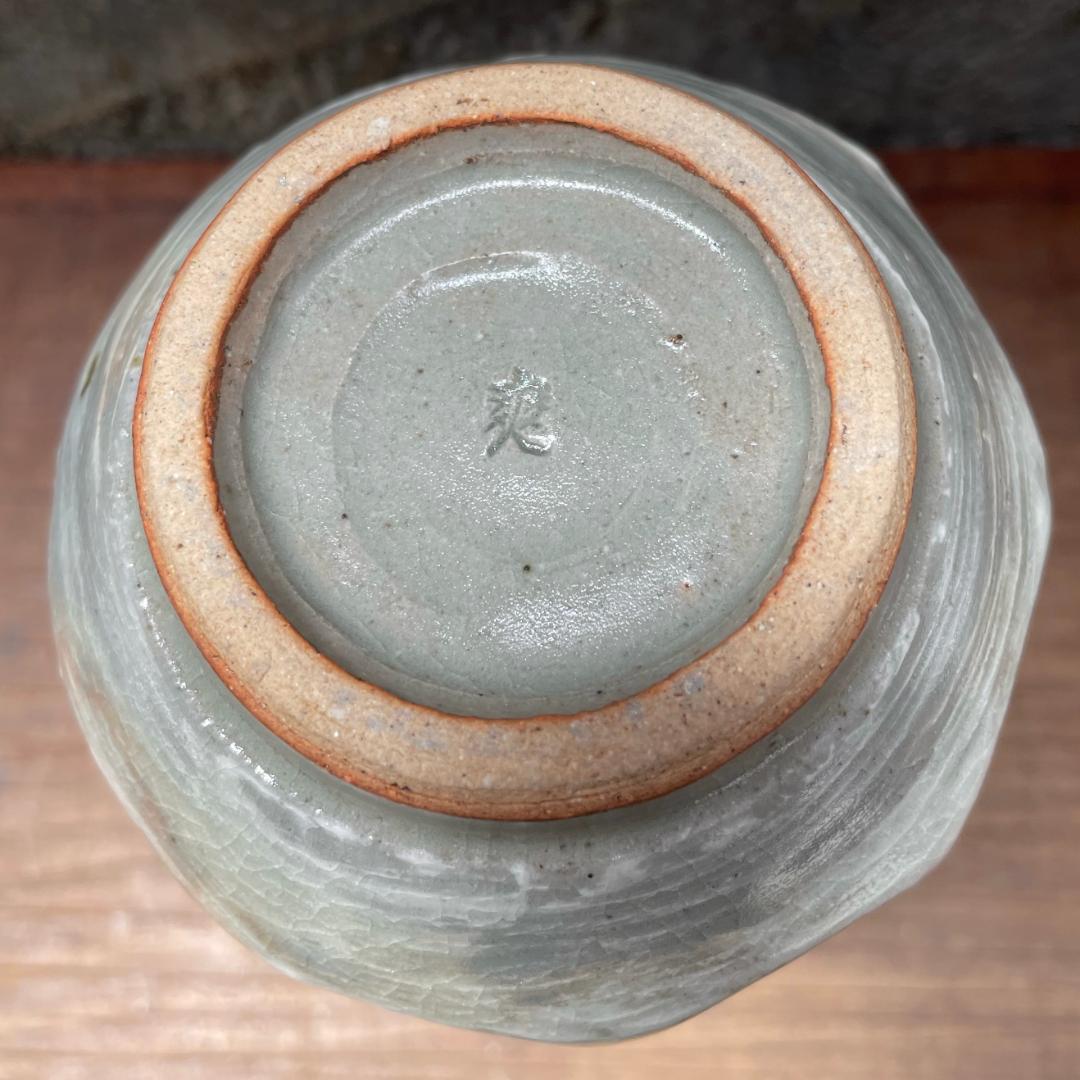 鈴木爽司 色絵花紋 壷 師:人間国宝 富本憲吉 共箱 花器 花入 花生 花瓶 美