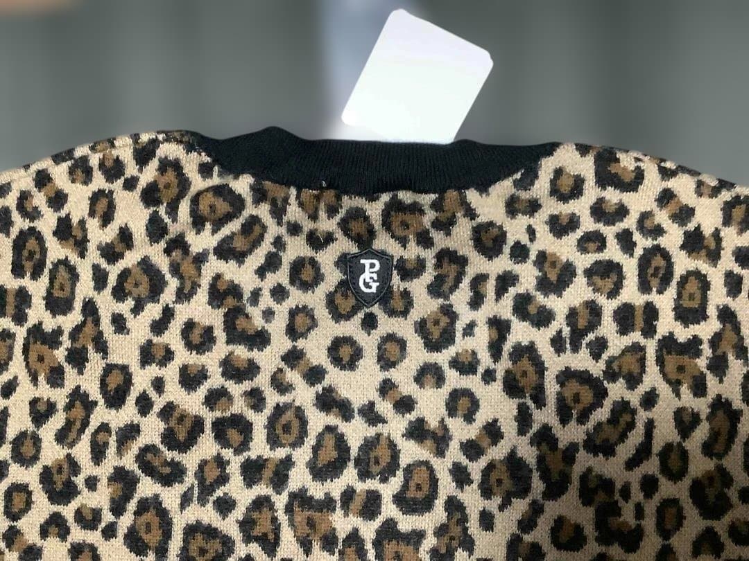 PEARLY GATES カシミヤ入りヒョウ柄 セーター L(5)