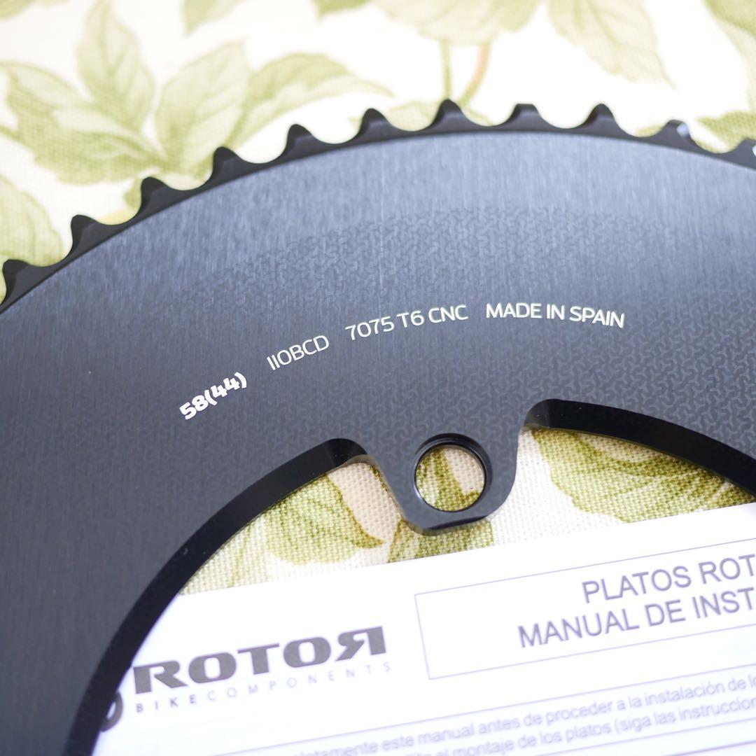 選手支給品 Rotor エアロラウンド アウターリング 58T シマノ対応 プロ