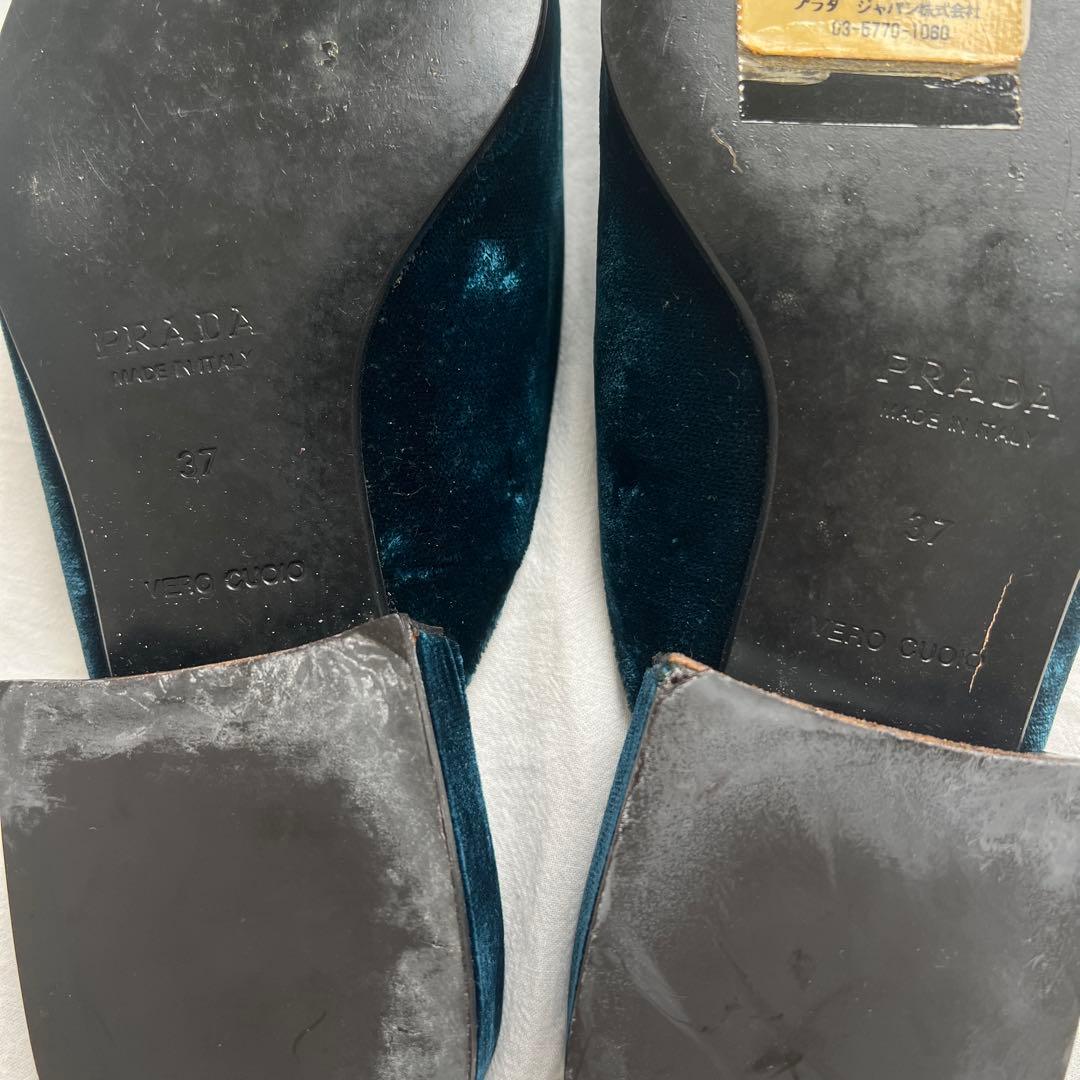 靴 PRADA Velvet Mules