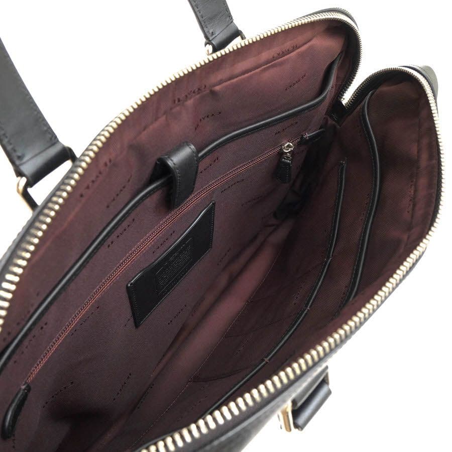 COACH コーチレザー ビジネスバッグ 黒 ショルダー付き