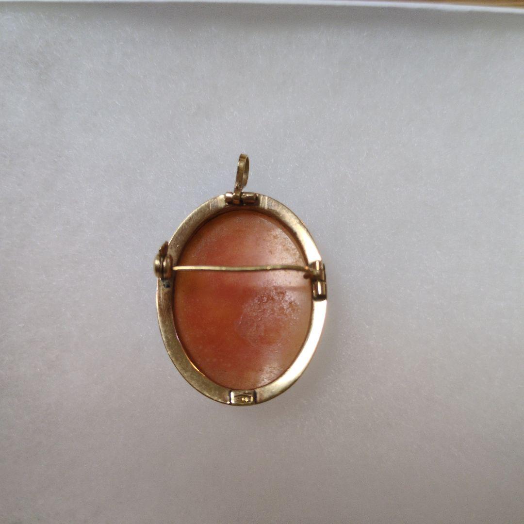 カメオ　ブローチ　ペンダントトップ　2WAY 〈750〉刻印あり