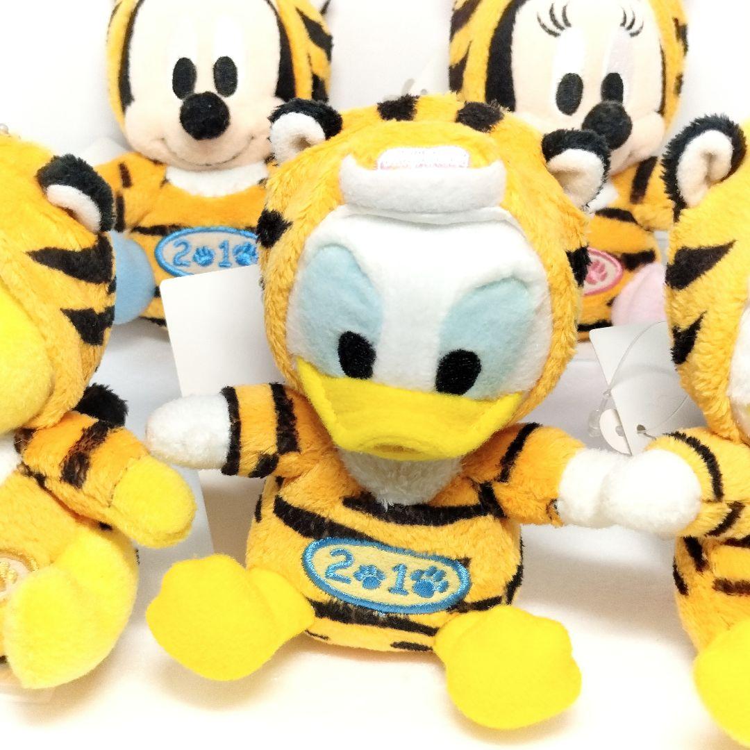 ディズニー 干支 ぬいぐるみ バッジ 2010年 寅 5種 ミッキー ミニー 他