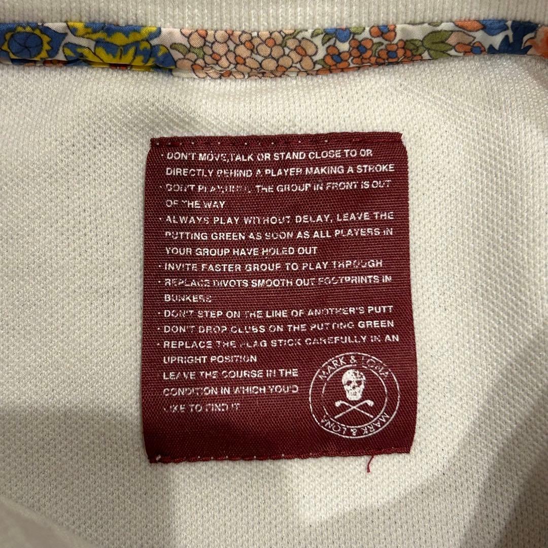 【美品・ほぼ未使用】MARK&LONA ポロシャツ　半袖　白　マークアンドロナ