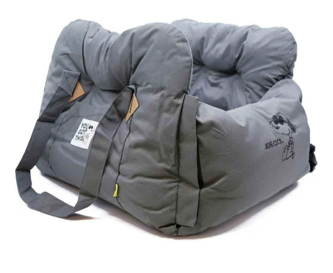 スヌーピー　ドライブキャリーベッド　犬用カーシート ペットベッド　キャメル