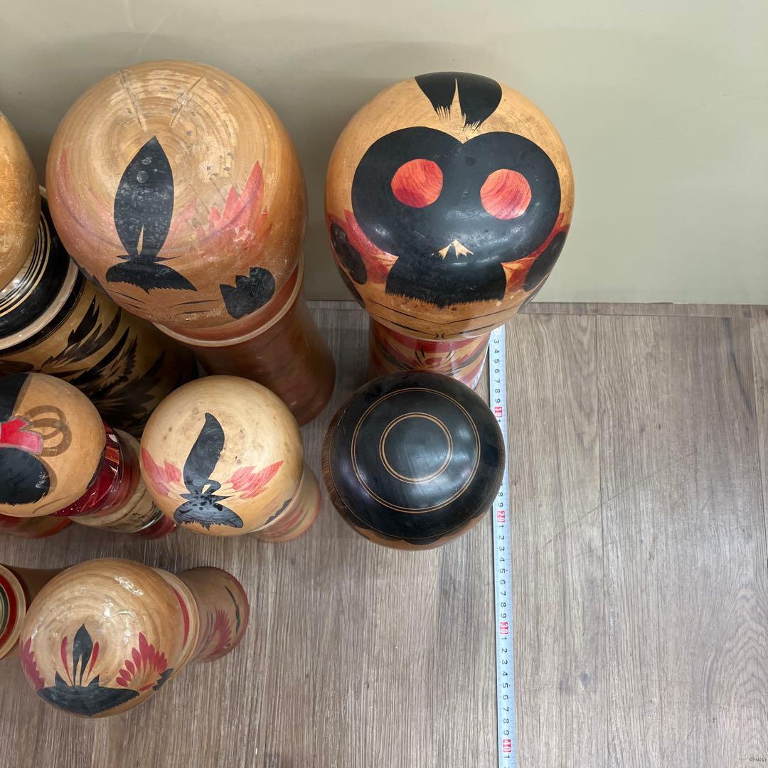 D-2 昭和レトロ 伝統工芸 伝統こけし 12体セット まとめ売り 郷土玩具
