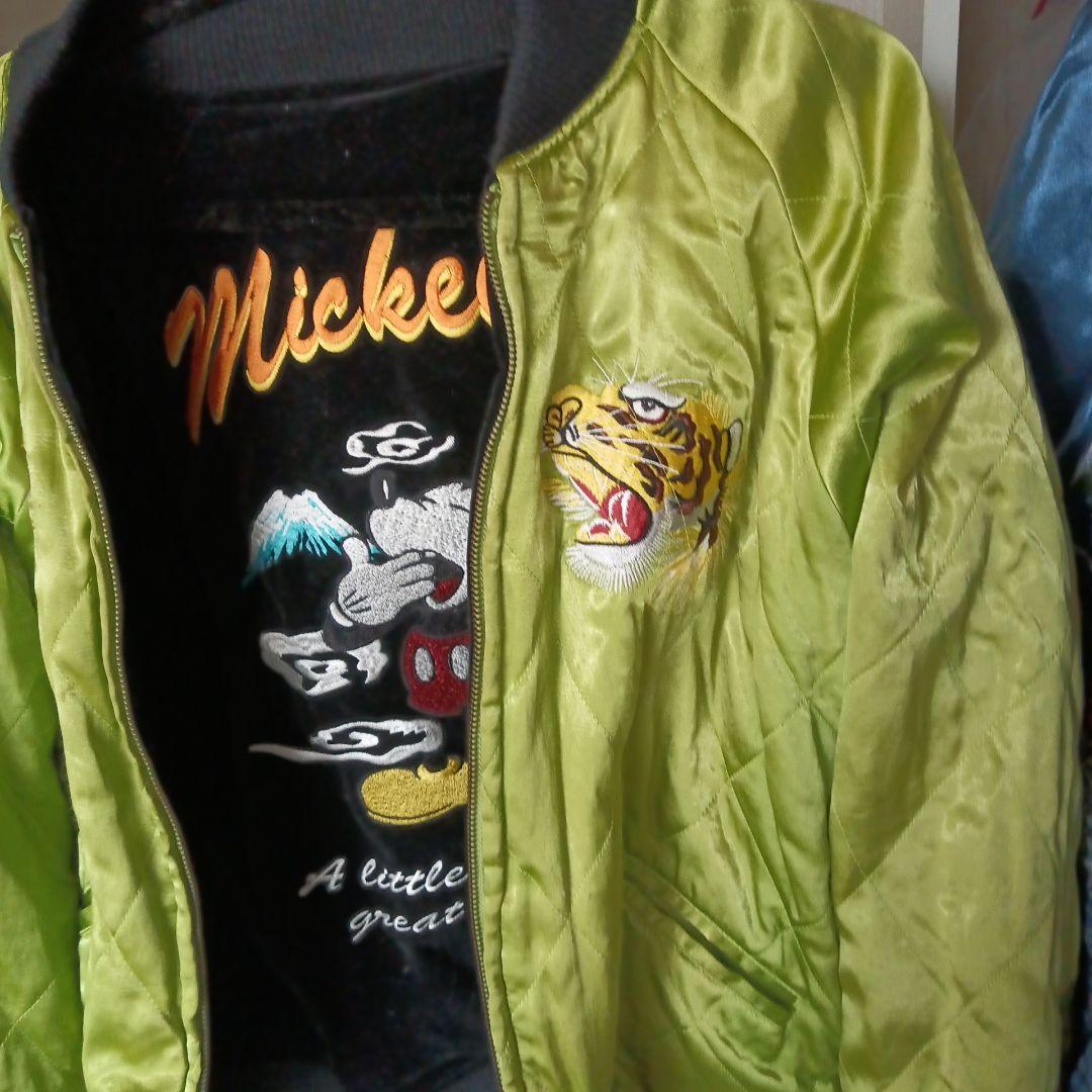 ミッキーマウス　リバーシブル　スカジャン