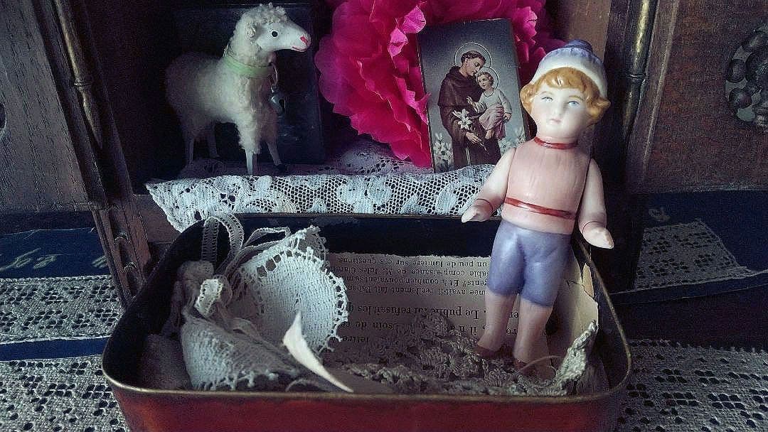 おまけ付❀アンティーク　オールビスクドールHertwig♪プチプレゼンテーション