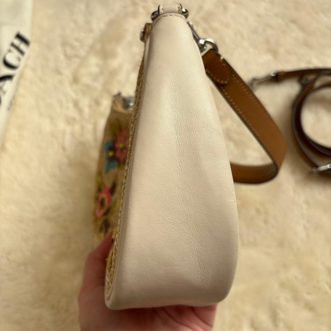 【極美品】 COACH 2way ハンドバッグ フローラル テリ 1330