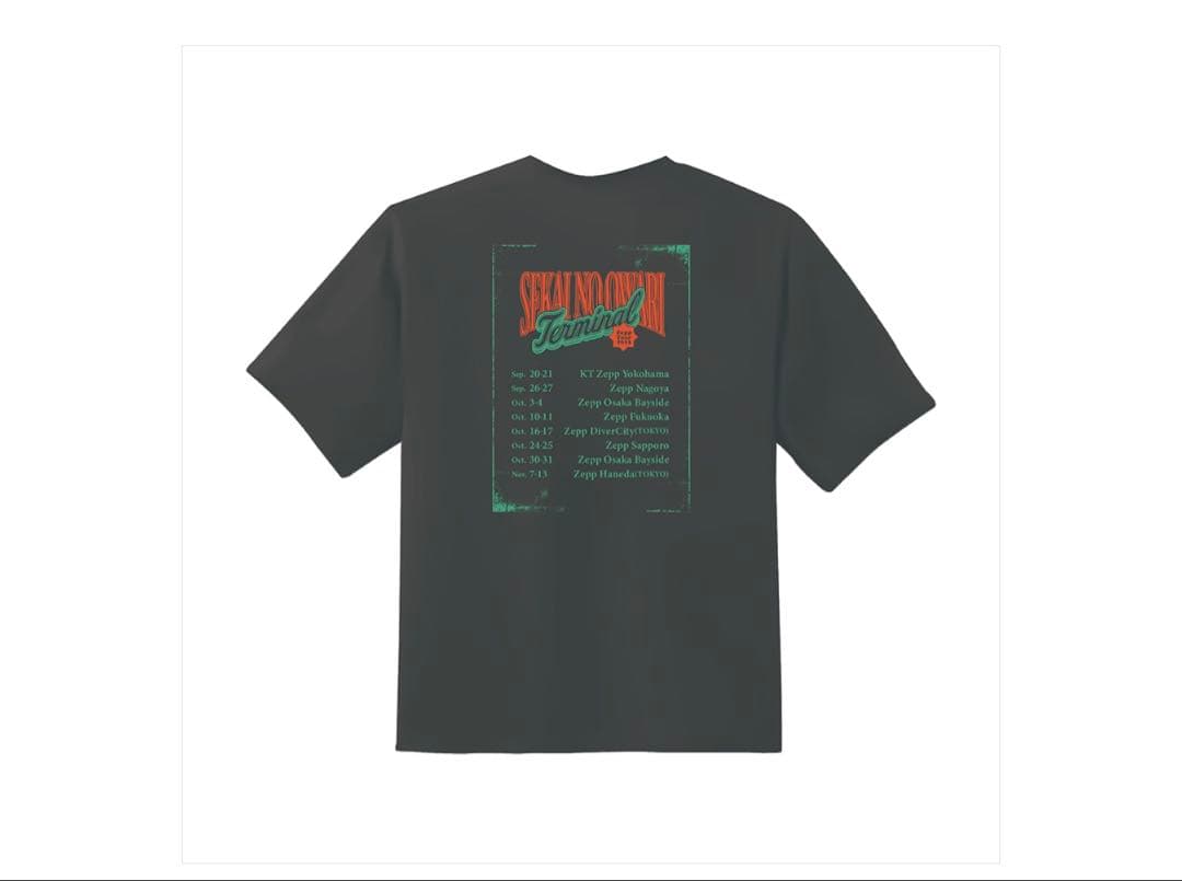 ターミナル　セカオワ　Terminal Tシャツ　黒　L