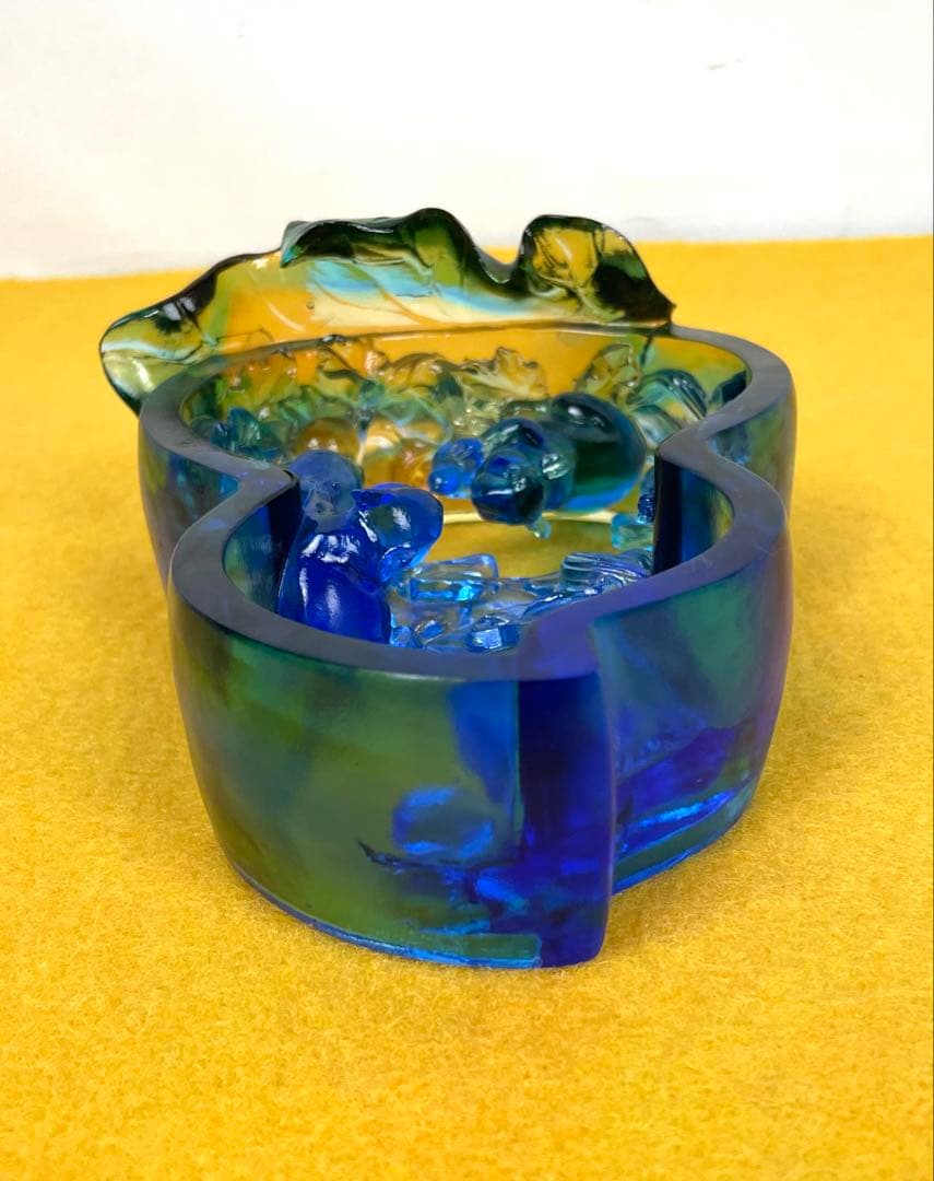 希少 琉園 tittot 高級ガラス工藝 台湾 福禄綿享 鼠 瑠璃ガラス