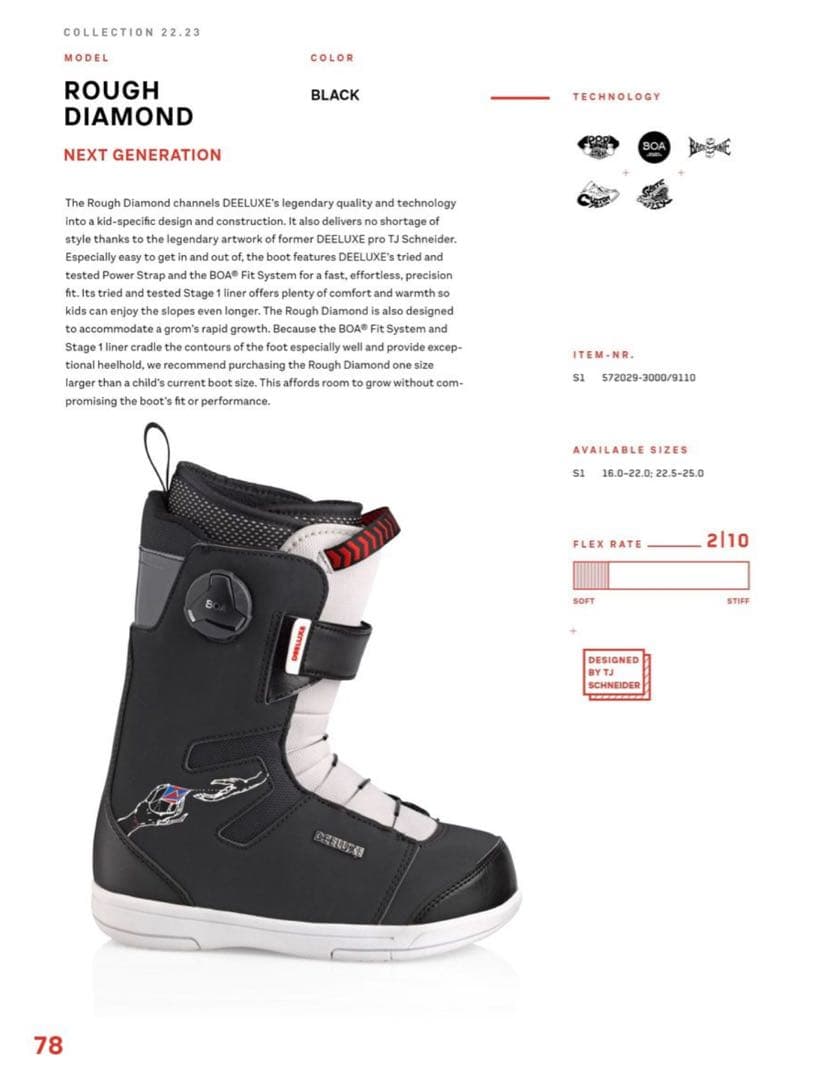 スノーボード DEELUXE ROUGH DIAMOND 22-23 25cm