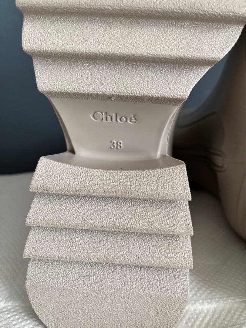 クロエ　CHLOE　レインブーツ　ベージュ　38サイズ 新品