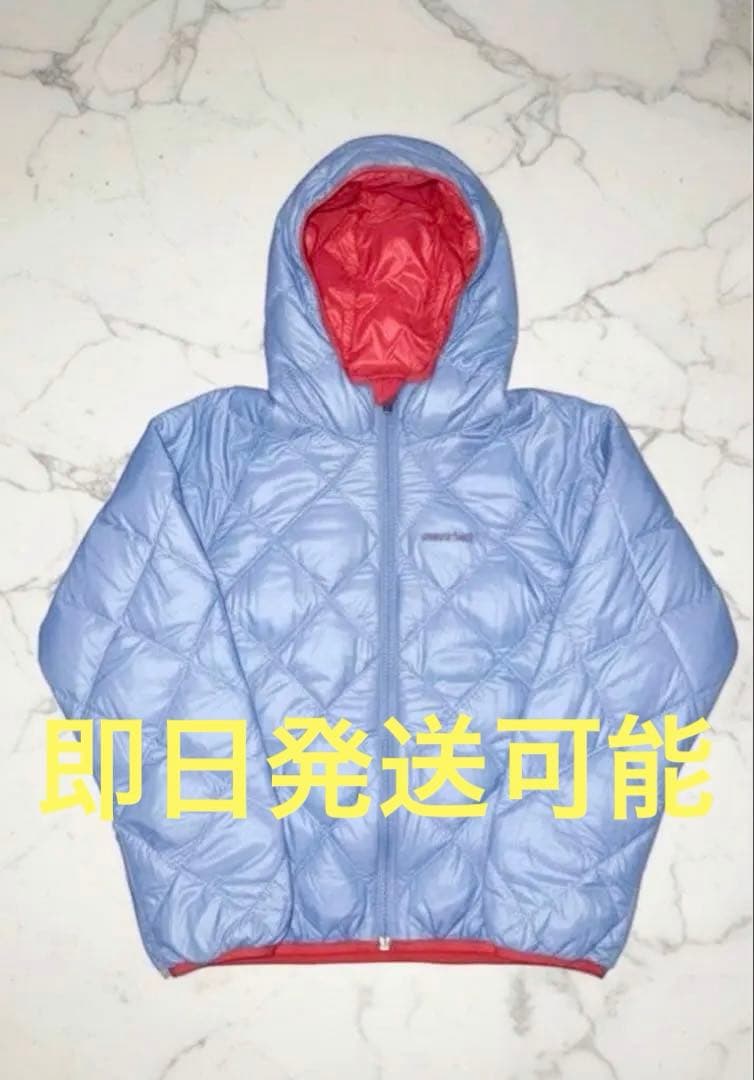 【人気色‼️】mont-bellダウンジャケットキルティングリバーシブル水色/赤