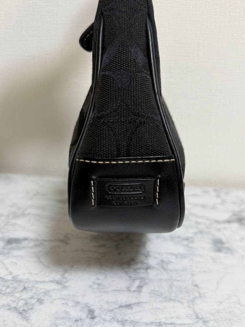 COACH コーチ アクセサリーポーチ シグネチャー ブラック 黒
