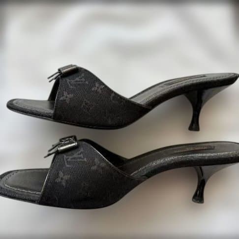 【美品✨️】Louis Vuitton ブラック ミュール リボン 35.5