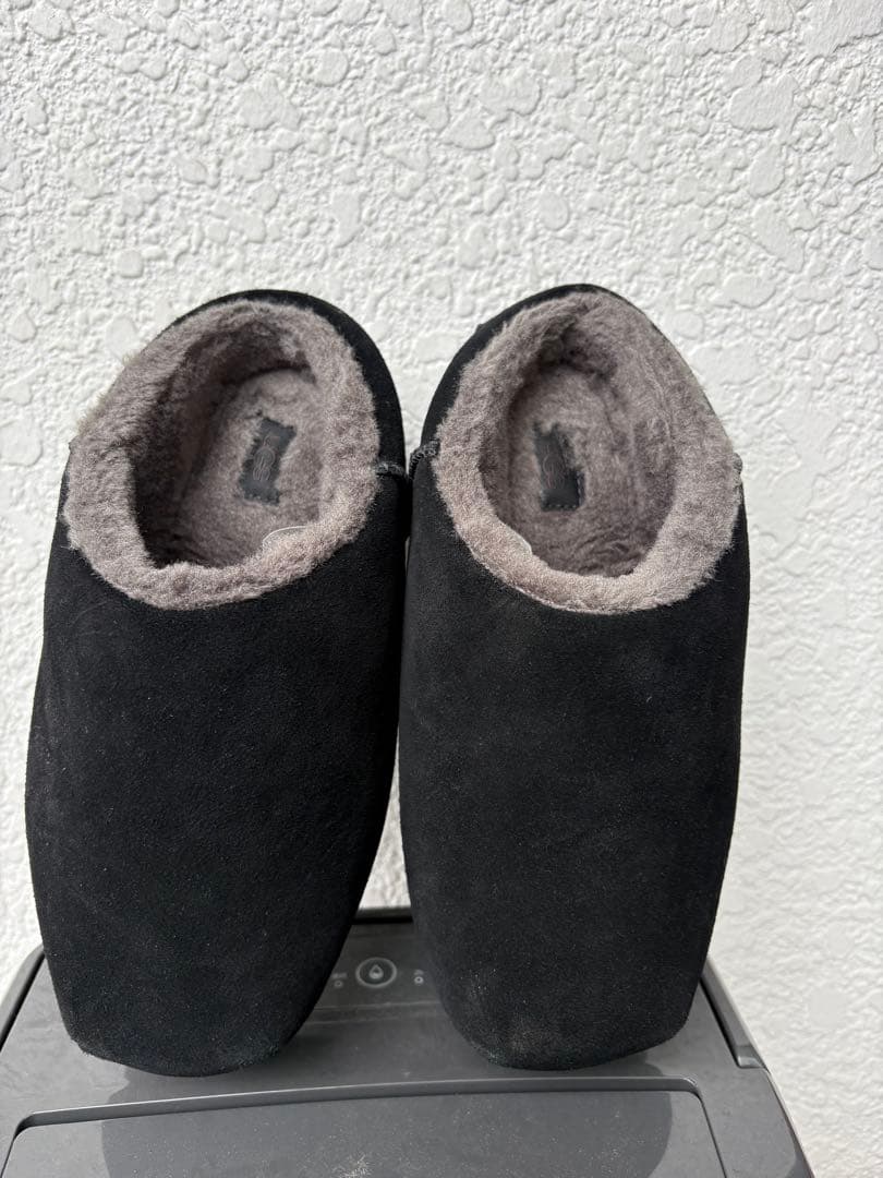 ブラックスエードサボサンダル