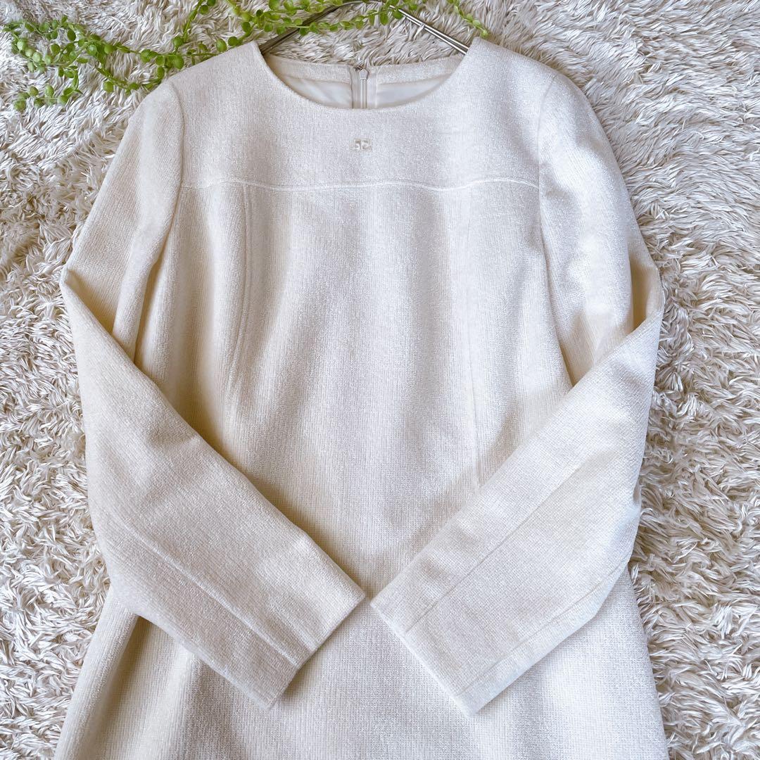 極美品♡courreges クレージュ ロゴマーク ひざ丈ワンピース