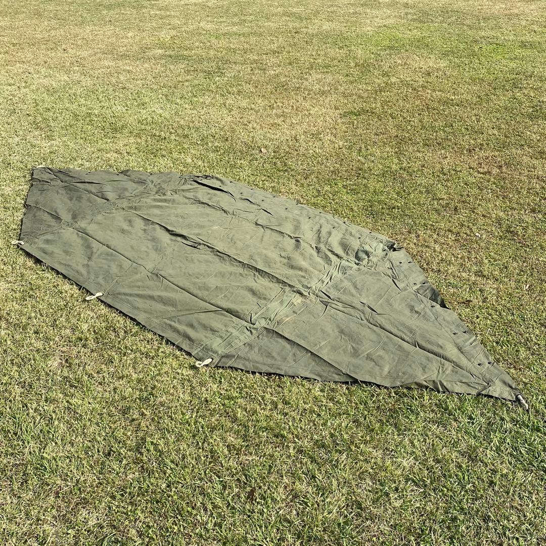 USパップテント②　アメリカ軍幕　米軍　ハーフシェルター２枚　ポール・ペグセット