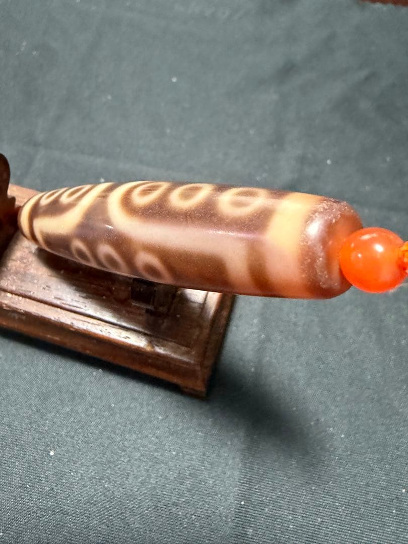 kiza、 良品天珠‼️西蔵老礦紅朱砂十五眼天珠