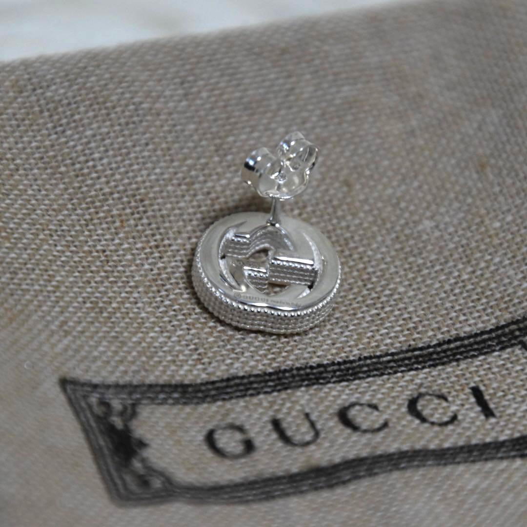 【美品】GUCCI GGマーモント インターロッキング ピアス 片方 AG925