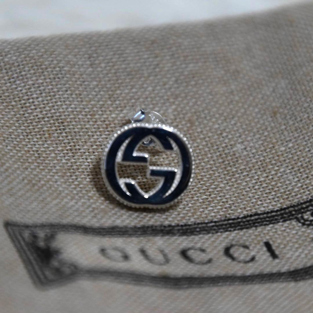 【美品】GUCCI GGマーモント インターロッキング ピアス 片方 AG925