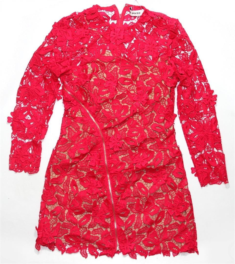 M*G様 セルフポートレイト ワンピース レース 赤 UK8 未使用 Lily