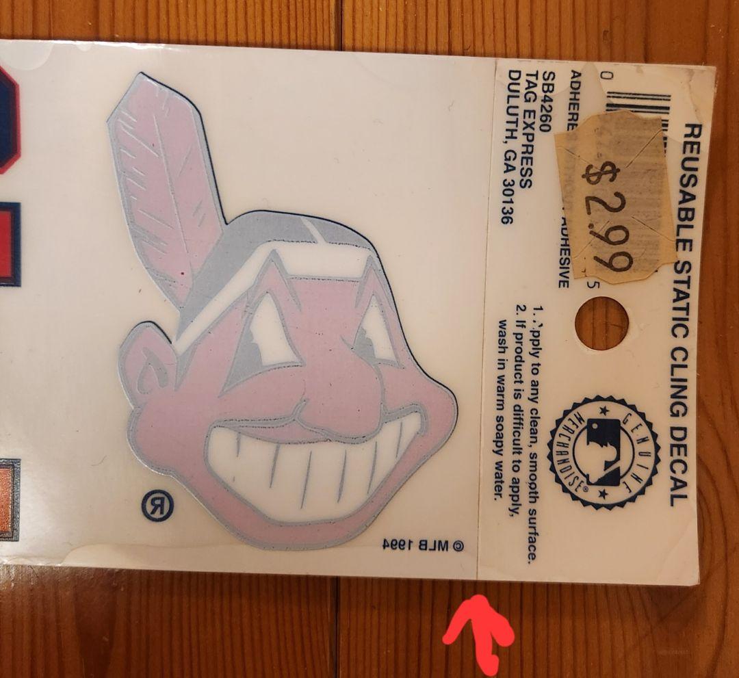記念グッズ Cleveland Indians Sticker 1997