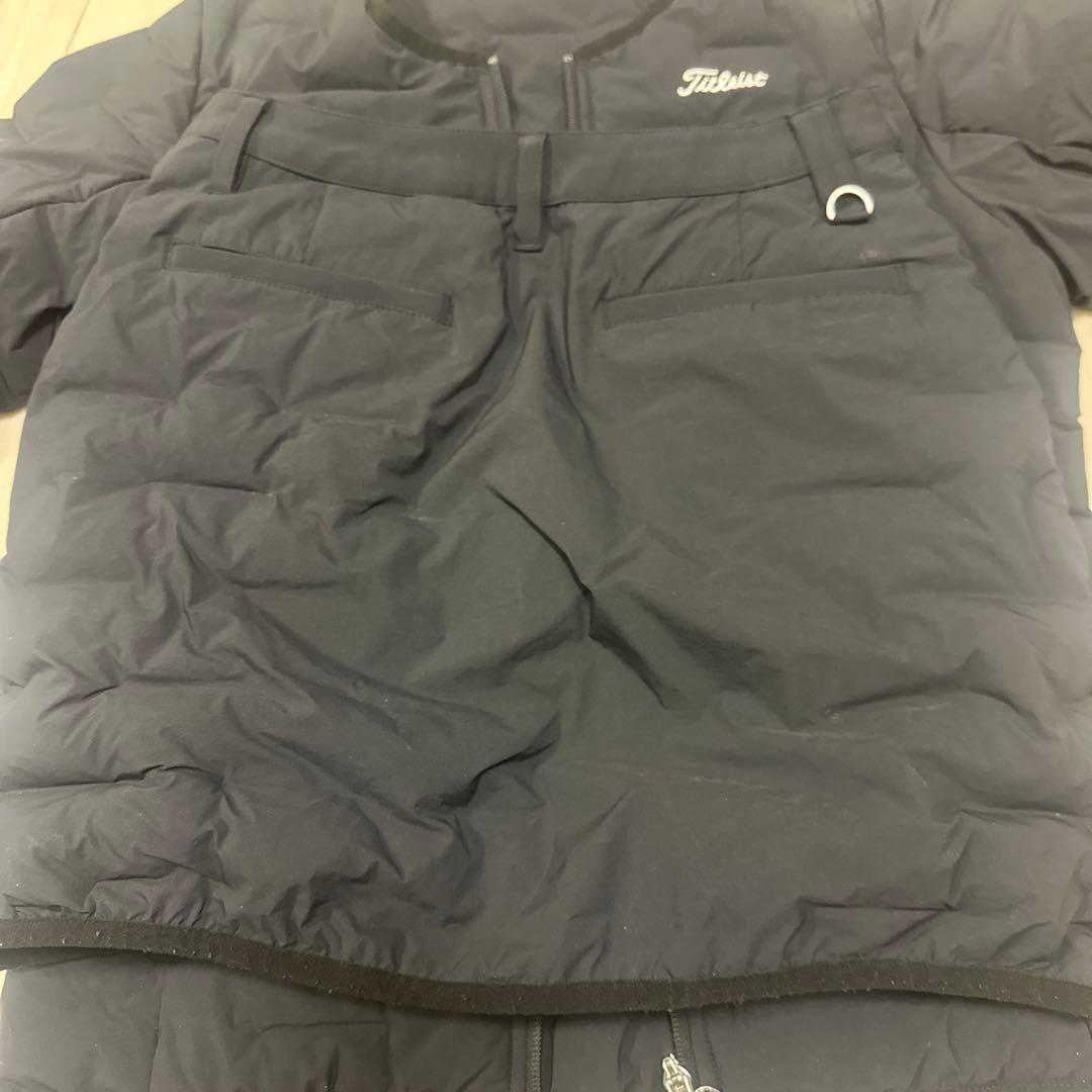 タイトリスト　セットアップ　ダウン　黒　軽量　S M