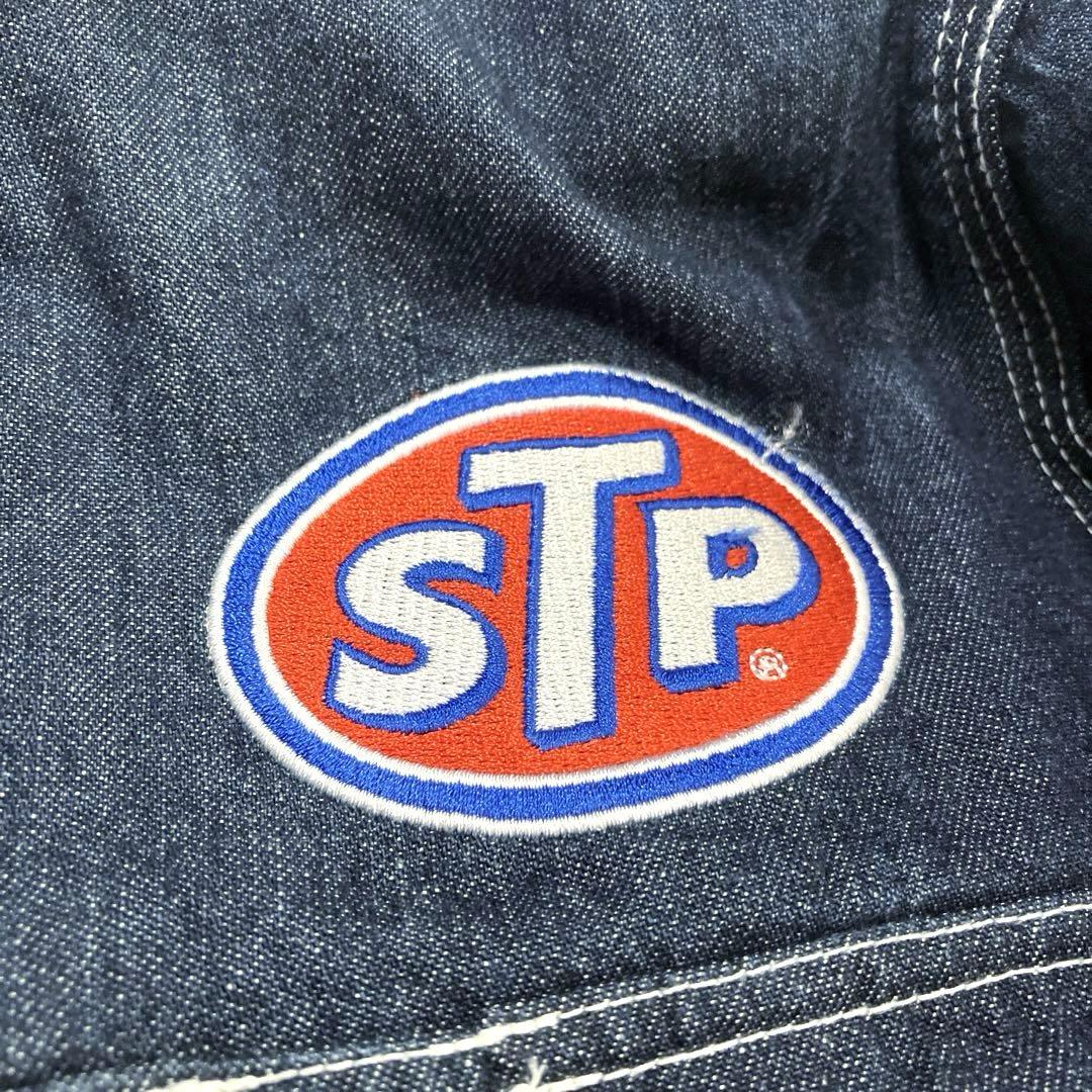 Snap-on　stp　ツナギ　デニム　機能的　ベルトループ　ダブルジップ　M