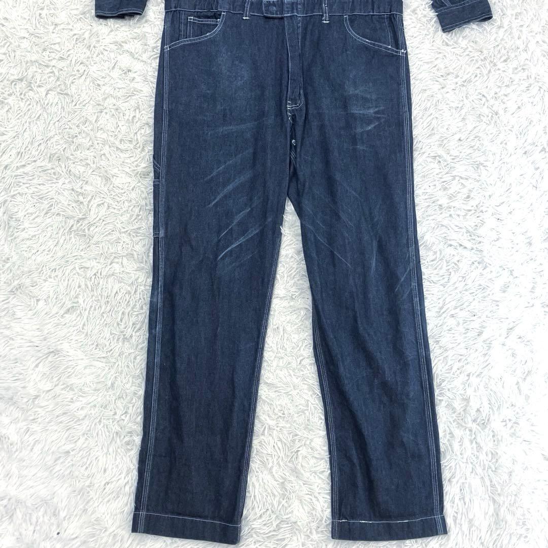 Snap-on　stp　ツナギ　デニム　機能的　ベルトループ　ダブルジップ　M