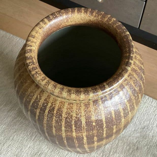 大壺　傘立て 小鹿田焼 刷毛 庭　陶器 インテリア