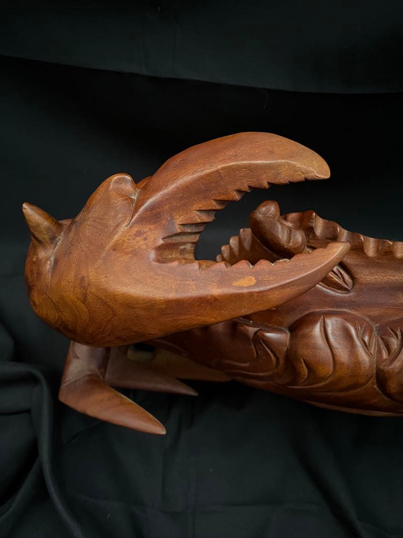 稀少 木彫りの蟹 カニ 木製 置物 木工 工芸品 飾り オブジェ