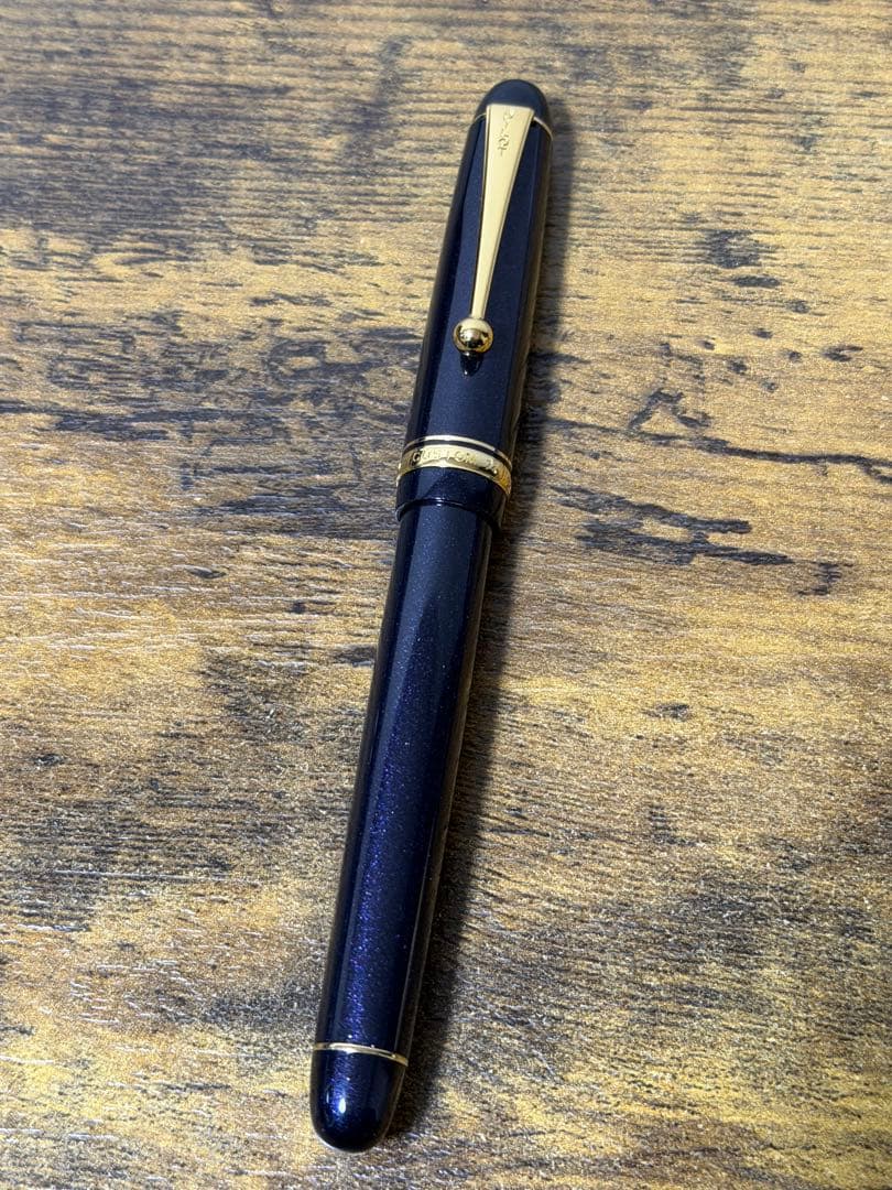 新品　2015年限定　ラメバイオレット　カスタム　74 万年筆　14金　FM
