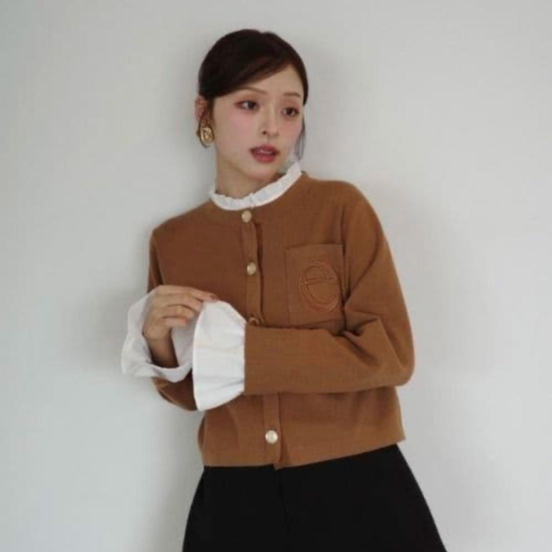 エイミーイストワール フリルシャツ ニットジャケット カーディガン eimy