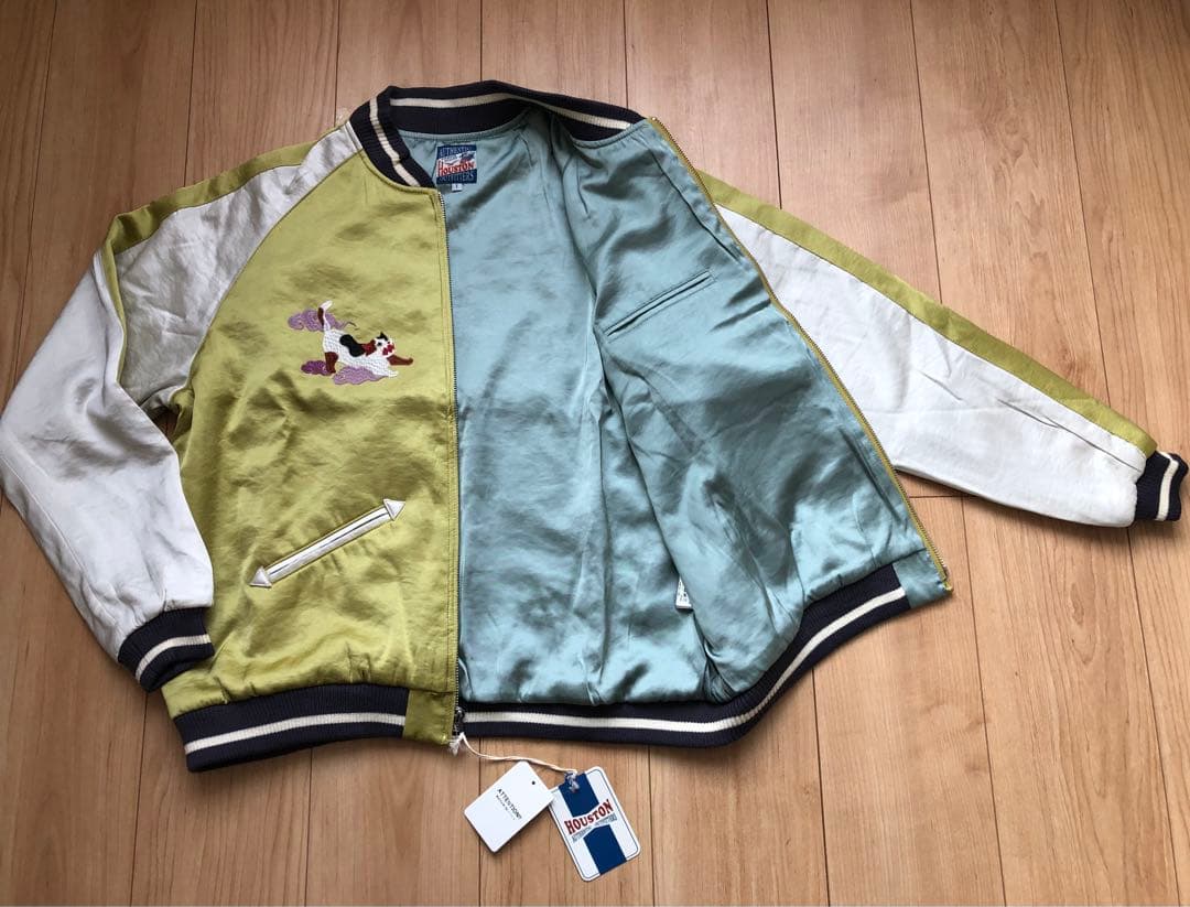 未使用タグ付！HOUSTON woman スーベニアジャケット 百猫／スカジャン