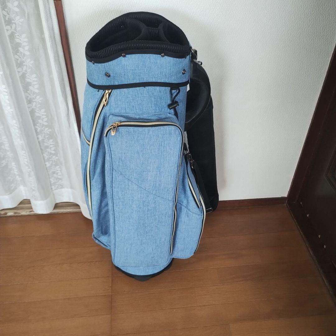 て*ぃ様 デニム風キャディーバッグ セルフスタンドバッグ付き