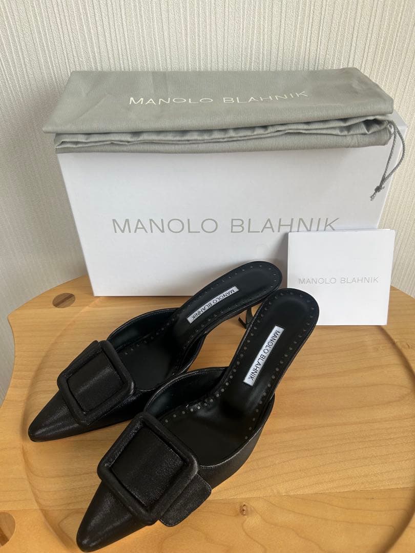 新品⭐︎名品【Manolo Blahnik】メイセール　コットンミュール38