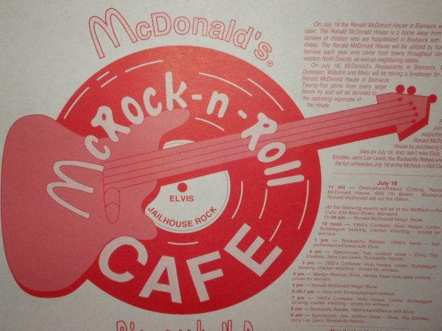 マクドナルド★ポスター★34★ビンテージ★McRock-n-Roll CAFE