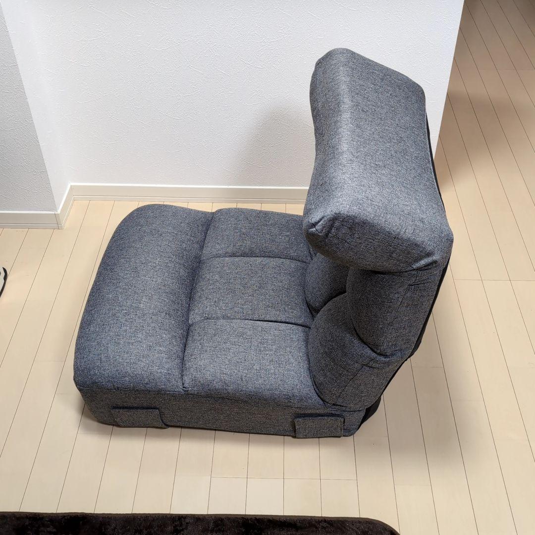 腰が痛い　リクライニング座椅子 グレー ファブリック